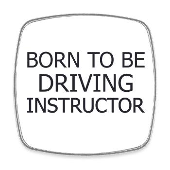 Driving Instructor Born To Be Drive Tutor - Viereckiger Kühlschrankmagnet - Weiß - Vorne