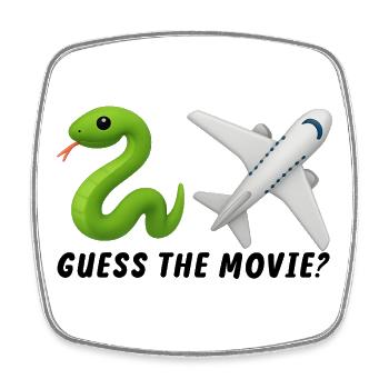Errate den Film Lustig Humorvoll - Viereckiger Kühlschrankmagnet - Weiß - Vorne