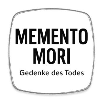 Memento Mori Stoic T-Shirt - Square fridge magnet - white - Front
