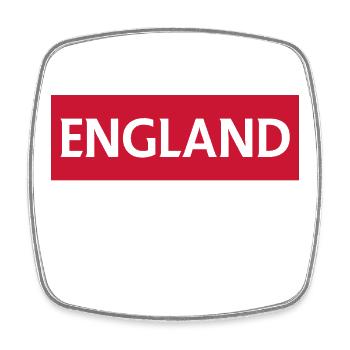 England Wigan Fußball Emblem - Viereckiger Kühlschrankmagnet - Weiß - Vorne