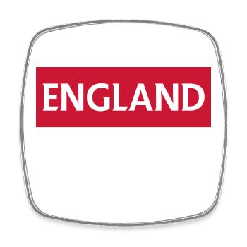 Englisches Derby Retro Design - Viereckiger Kühlschrankmagnet - Weiß - Vorne