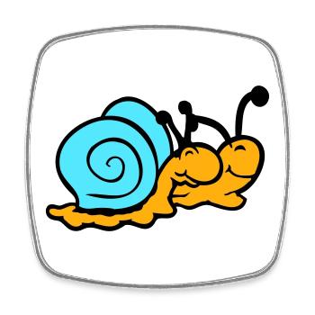 2 Snail Shell Snails Team In Love Friends - Square fridge magnet - white - Front
