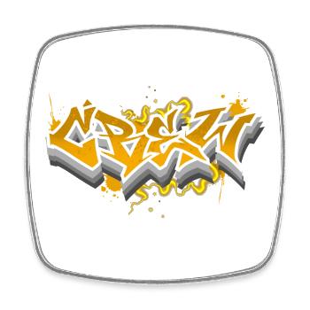 crew - Square fridge magnet - white - Front
