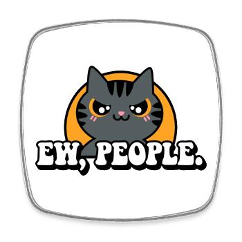 Cat with Cocky Expressions - Square fridge magnet - white - Front