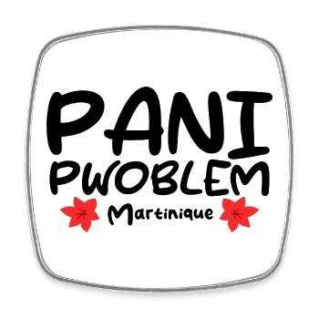 Martinique Antillen Pani Pwoblem Entspannung - Viereckiger Kühlschrankmagnet - Weiß - Vorne