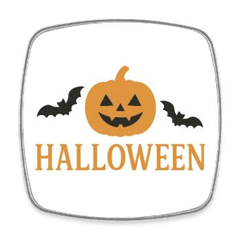 Gruselige Kürbislaterne Halloween Design - Viereckiger Kühlschrankmagnet - Weiß - Vorne
