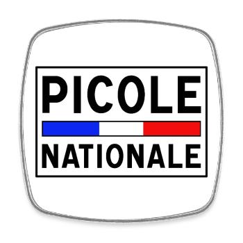 Picole Nationale nouveau design - Magnet carré - blanc - Devant