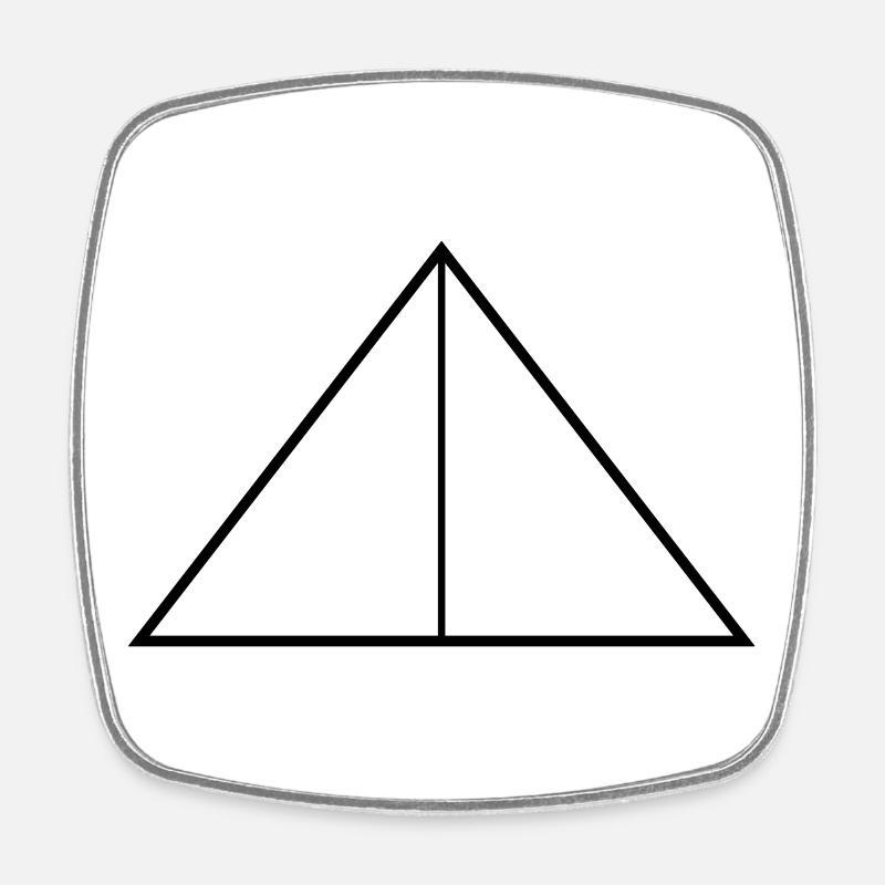 Plant-inspired geometric design - Square fridge magnet - white