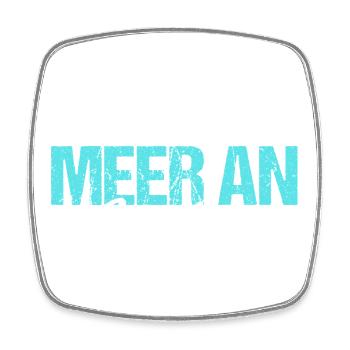 Sea on Head from North Sea Hamburg North German Coast - Square fridge magnet - white - Front