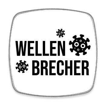 Wellenbrecher - Wort des Jahres 2021 - Viereckiger Kühlschrankmagnet - Weiß - Vorne