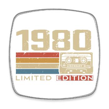Légendes 1980 Millésime 1980 Jubilé 1980 vintage  - Magnet carré - blanc - Devant