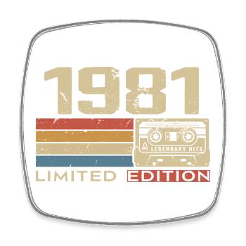 Légendes 1981 Millésime 1981 Jubilé 1981 vintage  - Magnet carré - blanc - Devant