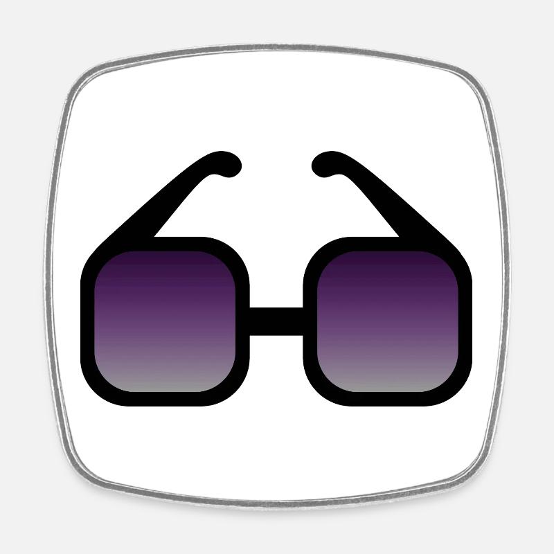 Black Gradient Sunglasses  - Square fridge magnet - white