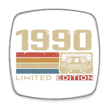 Legenden 1990 Jahrgang 1990 Jubiläum Jahrgang 1990 - Viereckiger Kühlschrankmagnet - Weiß - Vorne