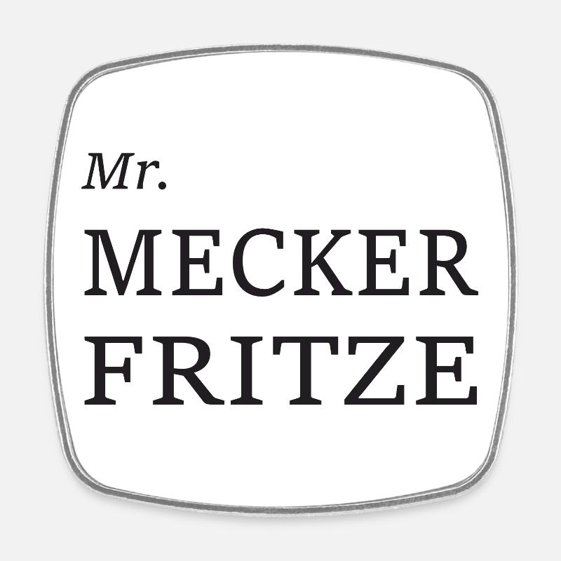 Meckerfritze - Magnet carré - blanc