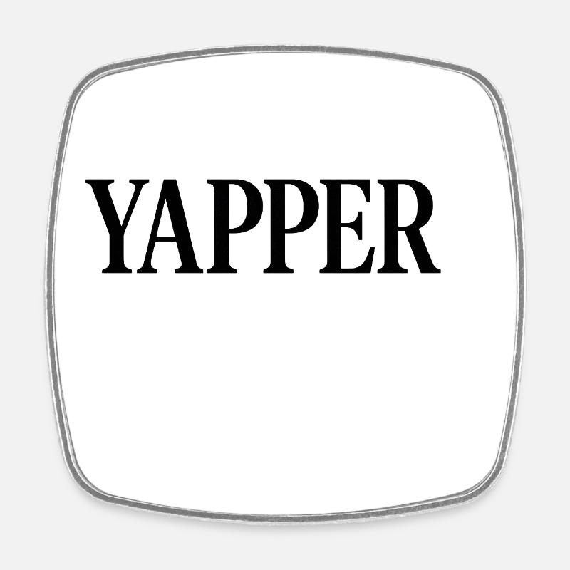 Yapper - Magnet carré - blanc