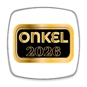 AVIS DE BÉBÉ ONCLE 2026 - Magnet carré - blanc - Devant