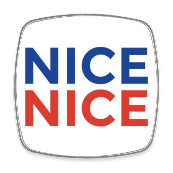 Nice Keepsake - Square fridge magnet - white - Front