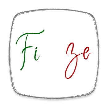Ich liebe Florence, elegantes minimalistisches Design - Viereckiger Kühlschrankmagnet - Weiß - Vorne