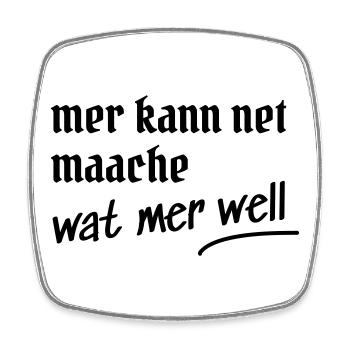 Cologne Dicton Design Cadeau - Magnet carré - blanc - Devant