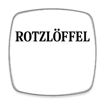 R0TZLÖFFEL - Magnet carré - blanc - Devant