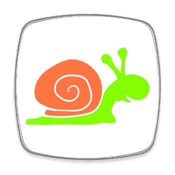 Snail Shell Cute Cute Happy Cool - Square fridge magnet - white - Front