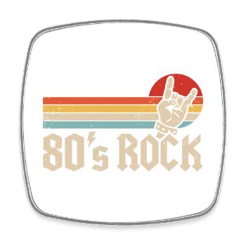 Musique rock des années 80 Fête à thème de groupe de métal des années 1980 - Magnet carré - blanc - Devant