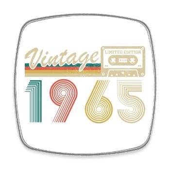 1965 Vintage Rétro Cadeau D'anniversaire - Magnet carré - blanc - Devant