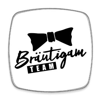 Bräutigam Team - Viereckiger Kühlschrankmagnet - Weiß - Vorne