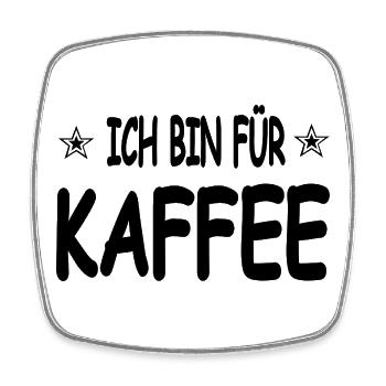 Kaffee - Viereckiger Kühlschrankmagnet - Weiß - Vorne