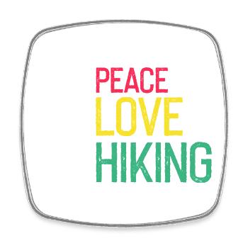 Peaceful Hiking Life Nature Trail Explorer Fan - Viereckiger Kühlschrankmagnet - Weiß - Vorne