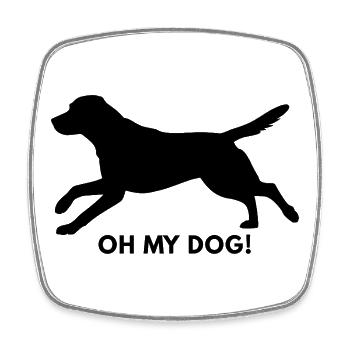 Labrador mon chien - Magnet carré - blanc - Devant