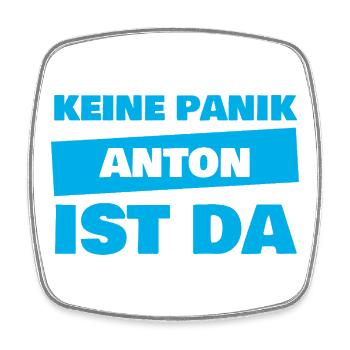 Anton as a first name - Square fridge magnet - white - Front