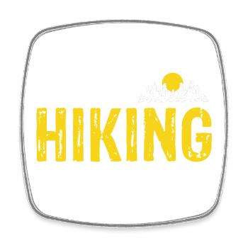 Always Hiking or Dreaming Trail Explorer Life - Viereckiger Kühlschrankmagnet - Weiß - Vorne