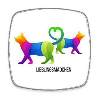 Favorite Girl Cat | Funny Cat Lover - Square fridge magnet - white - Front