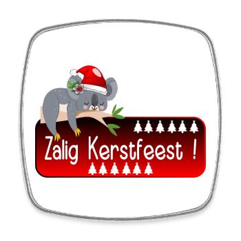 Frohe Weihnachten Koala - Viereckiger Kühlschrankmagnet - Weiß - Vorne
