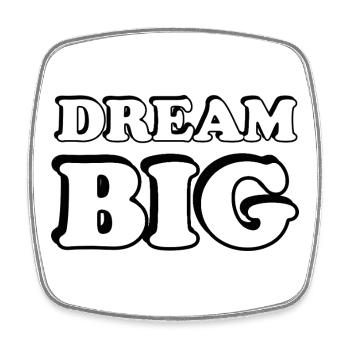 Dream Big Bold Typographie - Magnet carré - blanc - Devant