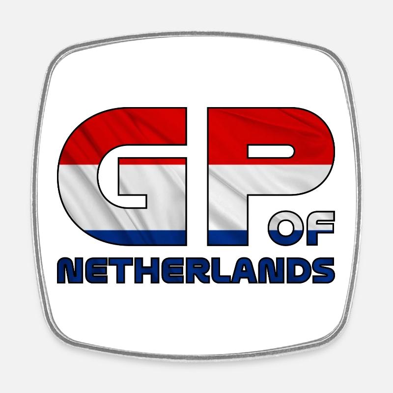 netherlands_gp - Magnet carré - blanc