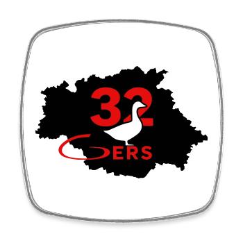 Gers 32 - Square fridge magnet - white - Front