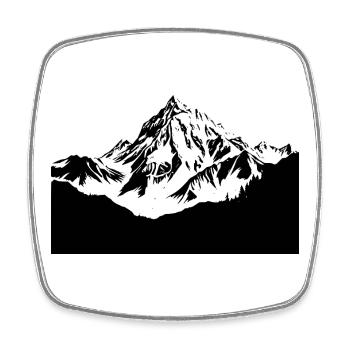 Randonnée escalade montagne - Magnet carré - blanc - Devant