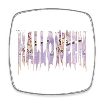 Icy Halloween Lettrage Squelette Gothique - Magnet carré - blanc - Devant