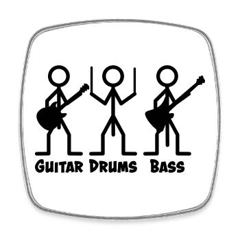 The bass player has the longest dick - Square fridge magnet - white - Front