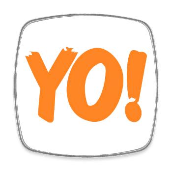 Yo Funny Retro Slang Expression Humor Phrase - Viereckiger Kühlschrankmagnet - Weiß - Vorne