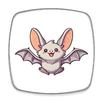 bat - Square fridge magnet - white - Front