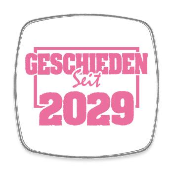 2029 - Viereckiger Kühlschrankmagnet - Weiß - Vorne