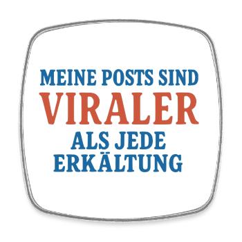 Publications virales - Magnet carré - blanc - Devant