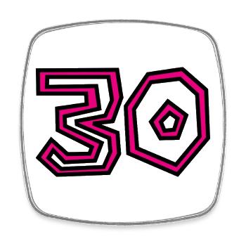 30. 30 YEARS. 30th ANNIVERSARY. 30 YEARS ANNIVERSARY. - Square fridge magnet - white - Front