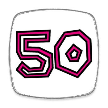 50. 50 YEARS. 50th ANNIVERSARY. 50 YEARS ANNIVERSARY. - Square fridge magnet - white - Front