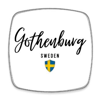Elegant design Gothenburg, I love Gothenburg - Square fridge magnet - white - Front