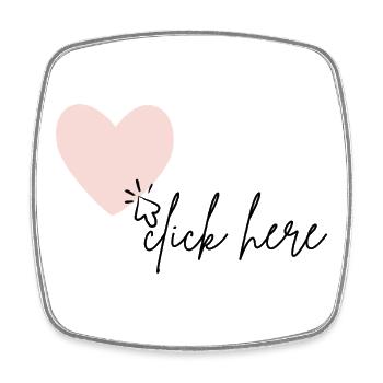 click here for my heart - Viereckiger Kühlschrankmagnet - Weiß - Vorne